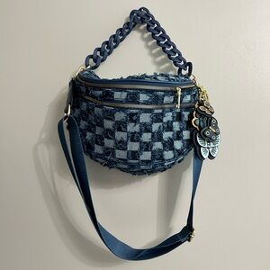 Blue Checkered Women's Bag